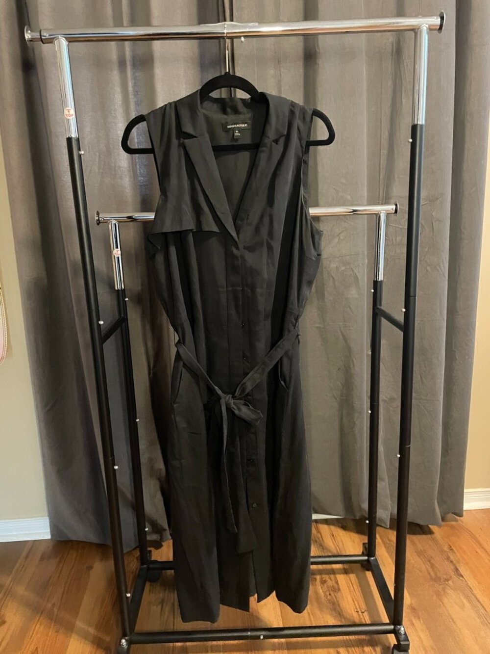 1 Trench Sleeveless Dress, Black, US14